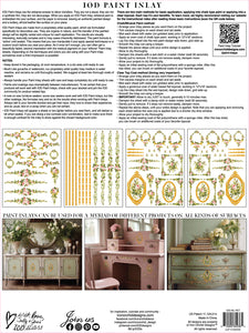 IOD, Iron Orchid Designs Paint Inlay, Petite Fleur in Pink or Red, New for 2024