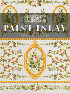 IOD, Iron Orchid Designs Paint Inlay, Petite Fleur in Pink or Red, New for 2024