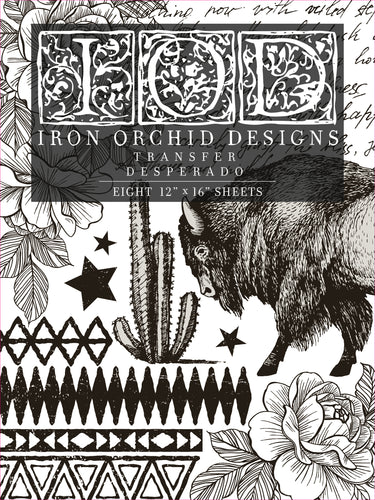 2022 Release Iron Orchid Designs, IOD  Desperado Transfer