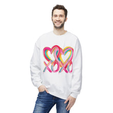 Load image into Gallery viewer, Bright Heart Love Sweatshirt — Bold Colorful Heart Design