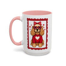 Load image into Gallery viewer, Pawsitively Adorable Heart Confetti Mug | Accent Coffee Mug American Cocker Spaniel