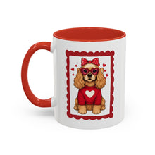 Load image into Gallery viewer, Pawsitively Adorable Heart Confetti Mug | Accent Coffee Mug American Cocker Spaniel