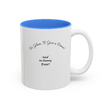 Load image into Gallery viewer, Colorful Watercolor Bunny Accent Mug Cute Bunny Art Coffee Cup Two Tone Mug Blue or Pink