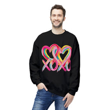 Load image into Gallery viewer, Bright Heart Love Sweatshirt — Bold Colorful Heart Design