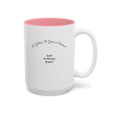 Load image into Gallery viewer, Colorful Watercolor Bunny Accent Mug Cute Bunny Art Coffee Cup Two Tone Mug Blue or Pink