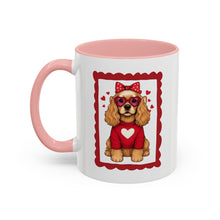 Load image into Gallery viewer, Pawsitively Adorable Heart Confetti Mug | Accent Coffee Mug American Cocker Spaniel