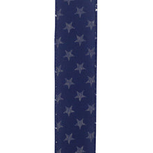 Load image into Gallery viewer, Patriotic Stars On Navy Wired Edge, Navy, 1-1/2 In, 20 Yards