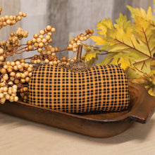 Load image into Gallery viewer, Stuffed Orange &amp; Black Mini Check Long Primitive Pumpkin Sit