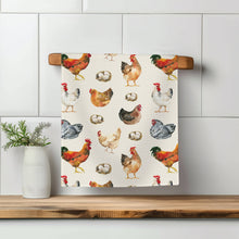 Load image into Gallery viewer, Chicken Farmhouse Rustic Homestead Kitchen Towel Waffle: Transparent Cellophane Sleeve