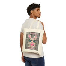 Load image into Gallery viewer, Easter Bunny Aesthetic Tote | pastel spring, vintage Easter cotton canvas