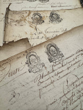 Load image into Gallery viewer, Antique Double Stamped French Documents - 200 Plus Years Old