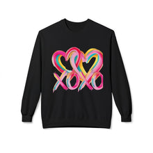 Load image into Gallery viewer, Bright Heart Love Sweatshirt — Bold Colorful Heart Design