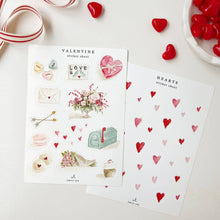 Load image into Gallery viewer, Valentine sticker sheets