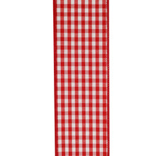 Load image into Gallery viewer, Gingham Check Wired Edge, Red, 2-1/2 In, 10 Yards