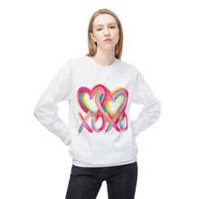 Load image into Gallery viewer, Bright Heart Love Sweatshirt — Bold Colorful Heart Design