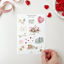 Load image into Gallery viewer, Valentine sticker sheets