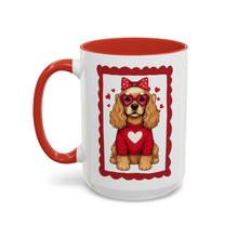 Load image into Gallery viewer, Pawsitively Adorable Heart Confetti Mug | Accent Coffee Mug American Cocker Spaniel