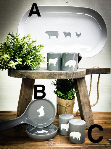 Product A “Sheep Happens” Cute Porcelain Ceramic Serving Pieces
