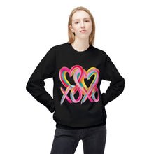 Load image into Gallery viewer, Bright Heart Love Sweatshirt — Bold Colorful Heart Design