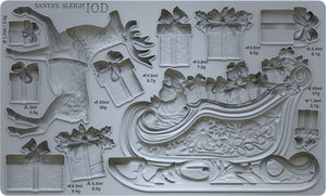 2024 Limited Edition Santa Sleigh, IOD Iron Orchid Designs, Mould, Mold for Christmas