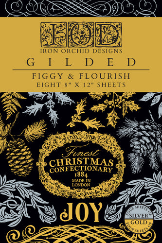 IOD, Iron Orchid Designs Holiday Release 2025 Figgy and Flourish Gilded Transfer Pad