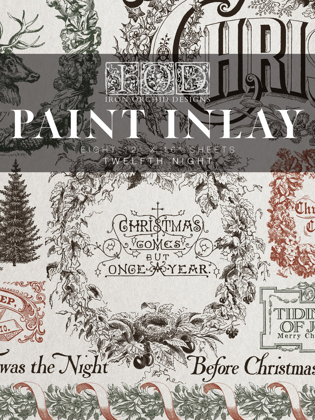 IOD, Iron Orchid Designs, Paint Inlay Twelft Night Holiday Release 2025