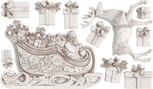 Load image into Gallery viewer, 2024 Limited Edition Santa Sleigh, IOD Iron Orchid Designs, Mould, Mold for Christmas