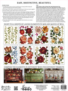 Iron Orchid Designs IOD Transfer Pad Collage de Fleurs