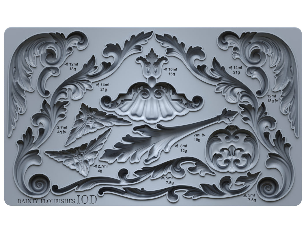 Newly released Dainty Flourishes. Traditional, elements  IOD Iron Designs Mould, mold