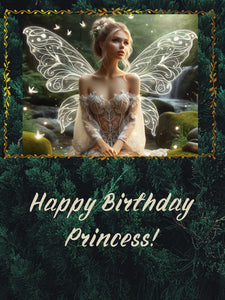 Fairy Princess Happy Birthday/All Occasion Poster Shipped by Printful