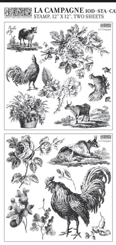 IOD Iron Orchid Designs Decor Stamp La Campagne