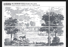 Load image into Gallery viewer, IOD, Iron Orchid Designs Paint Inlay Summer Villa features tranquil farm scene with cow