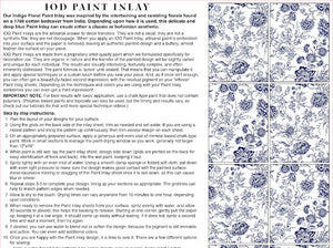 IOD, Iron Orchid Designs, Paint Inlay Indigo Floral Blue