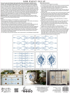 Copy of IOD Iron Orchid Designs Paint Inlay Trompe L'Oeil in Bleu with classically elegant motifs