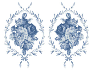 Copy of IOD Iron Orchid Designs Paint Inlay Trompe L'Oeil in Bleu with classically elegant motifs