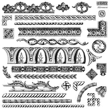 Load image into Gallery viewer, Newly Released IOD Iron Orchid Designs Adornment Stamp Features classic border, Corners, embellishments Very Usedful Stamp will become a go to favorite