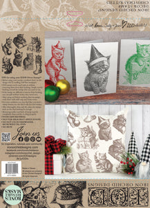 Iron Orchid Designs Christmas Kitties Stamp Set  IOD Christmas Release 2023