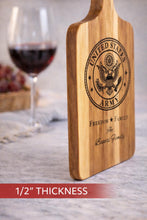 Load image into Gallery viewer, Military Charcuterie Board Personalized Cutting Wooden Serving Tray Custom Kitchen Accessory American Flag Engraved Design Veteran Gift Idea __etsy:7953745721