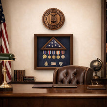 Load image into Gallery viewer, Military Plaques Veteran Gift Service Branch Emblem Display Custom Military Retirement Present Patriotic Wall Art Solid Wood __etsy:7895730212