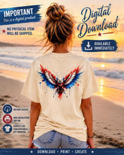 Load image into Gallery viewer, Patriotic Eagle Png Sublimation Bundle Usa Watercolor Design America 250 Independence Day Celebration Red White Blue Digital Download Instant Transfer Shirt File Fourth July Apparel Graphics Boutique Style Modern Patriotic Design Elements __etsy:8042225033