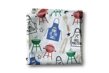 Load image into Gallery viewer, Fathers Day BBQ Grill Kitchen Towel Summer Cookout Gift