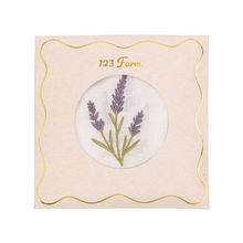 Load image into Gallery viewer, 100% Cotton Embroidered Lavender Coasters - Set of 4