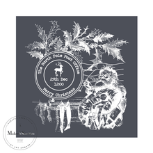 Load image into Gallery viewer, Jolly St Nick Postcard - Mesh Stencil 12x12