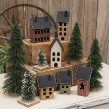 Load image into Gallery viewer, Burgundy Saltbox House Ornament
