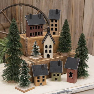 Burgundy Saltbox House Ornament