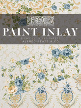 Load image into Gallery viewer, Iron Orchid Designs Alfred Peats Paint Inlay Transfer Eight Sheet Kit Vintage Floral Pattern Blue Rose Gold Ornamental Design Furniture Makeover Supply Reusable Transfer Sheets Twelve By Sixteen Inch Artist Quality Paint Embedded Shabby
