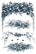 Load image into Gallery viewer, Iod Paint Inlay Little Lark – Vintage Bird &amp; Botanical Transfer