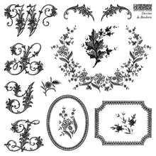 Load image into Gallery viewer, Junk Journal Supplies Vintage Alphabet Stamp Set French Monogram Collection IOD Clear Stamps Ornate Letters Floral Botanical Design Victorian Typography Style Reusable Crafting Essential Furniture Painting Projects Mixed Media Artwork