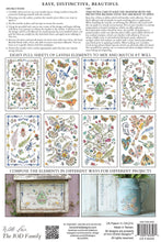 Load image into Gallery viewer, Furniture Makeover Transfer Sheets IOD Fern Fables Design Woodland Botanical Rub On Elements Nature Motif Birds Butterflies Ferns Beetles Folk Art Watercolor Style 8x12 Inch Pad Cottagecore DIY Project Cabinet Refinishing Handmade Gift