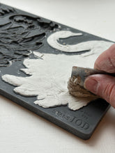 Load image into Gallery viewer, Baroque Swan Mold Silicone Casting Supplies IOD Furniture Applique Design Iron Orchid Designs Mold Detailed Feather Flourish Pattern Food Safe Reusable Mold Romantic Victorian Embellishment Shabby Chic Crafting French Country Style Supplies